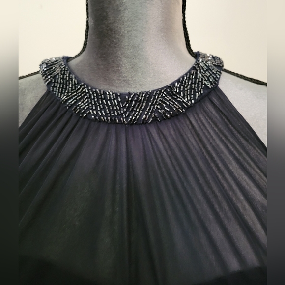 RALPH LAUREN EVENING GOWN (NAVY) - Picture 3 of 6